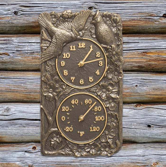 Cardinal Combo Thermometer Clock